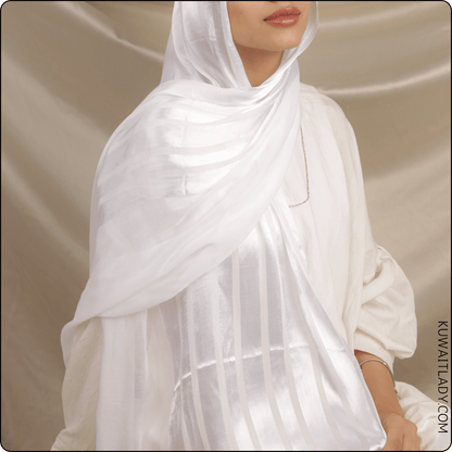 Satin & Plain Linen Duo Scarf