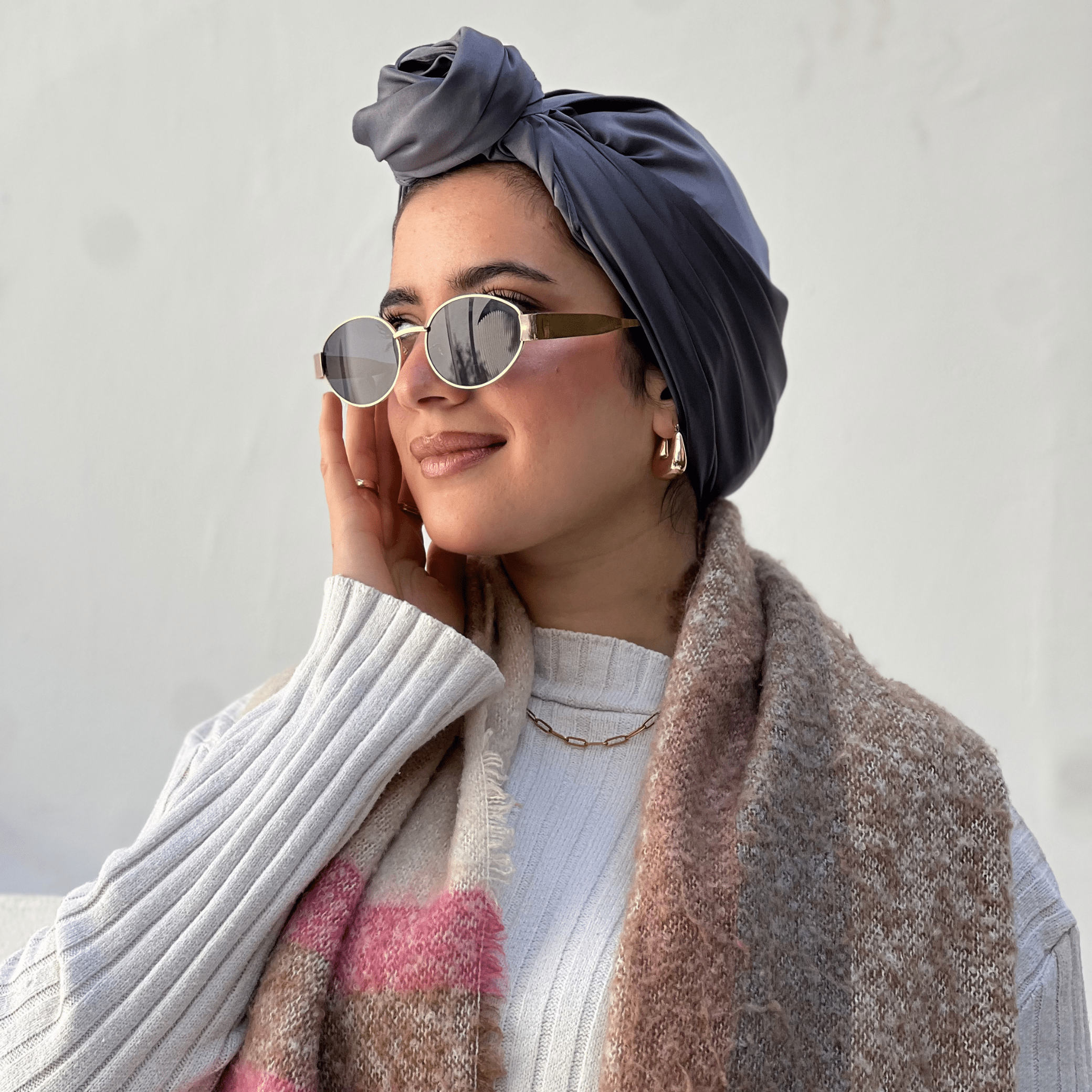 Satin Square Turban Hijab