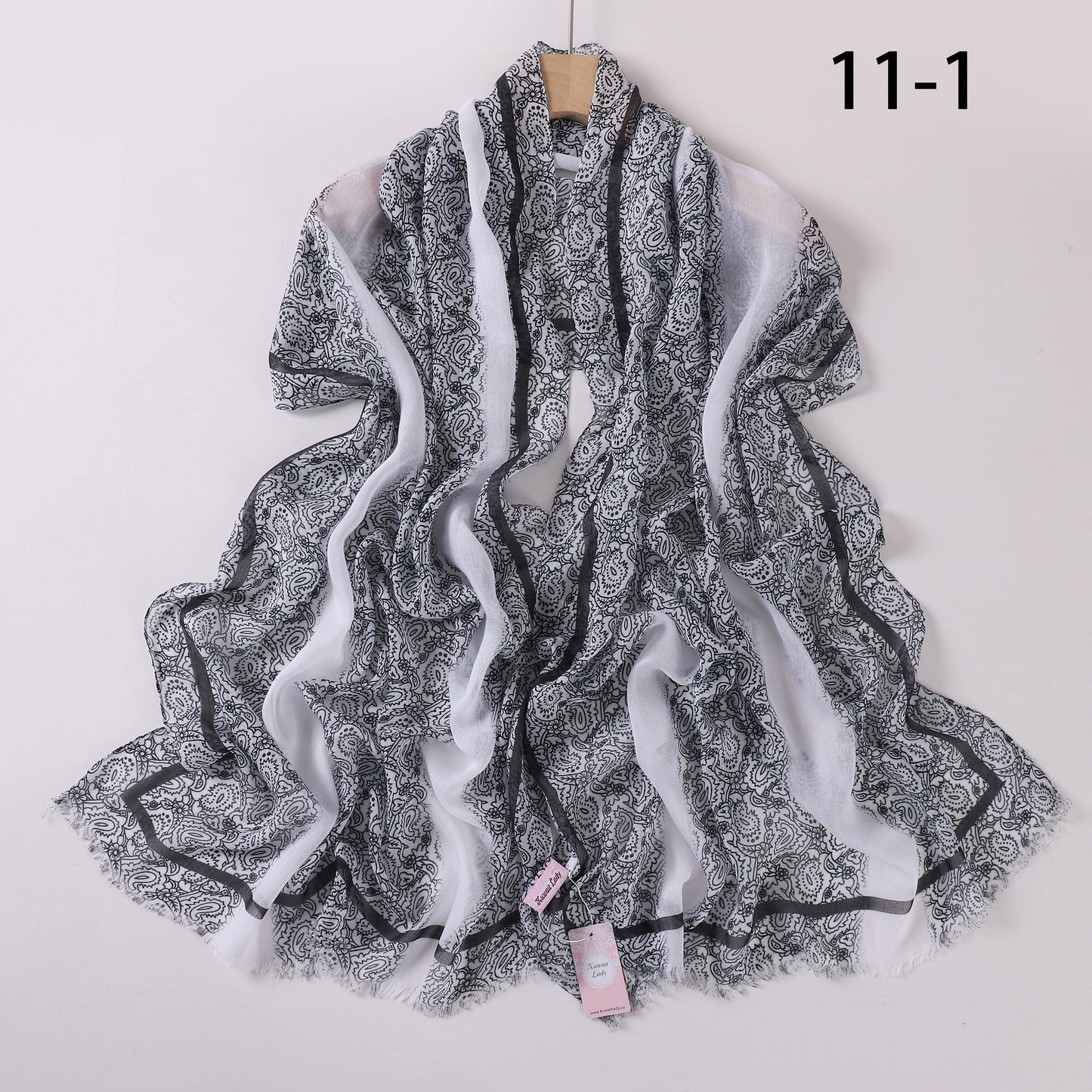 Soft Swirl Linen Printed Scarf