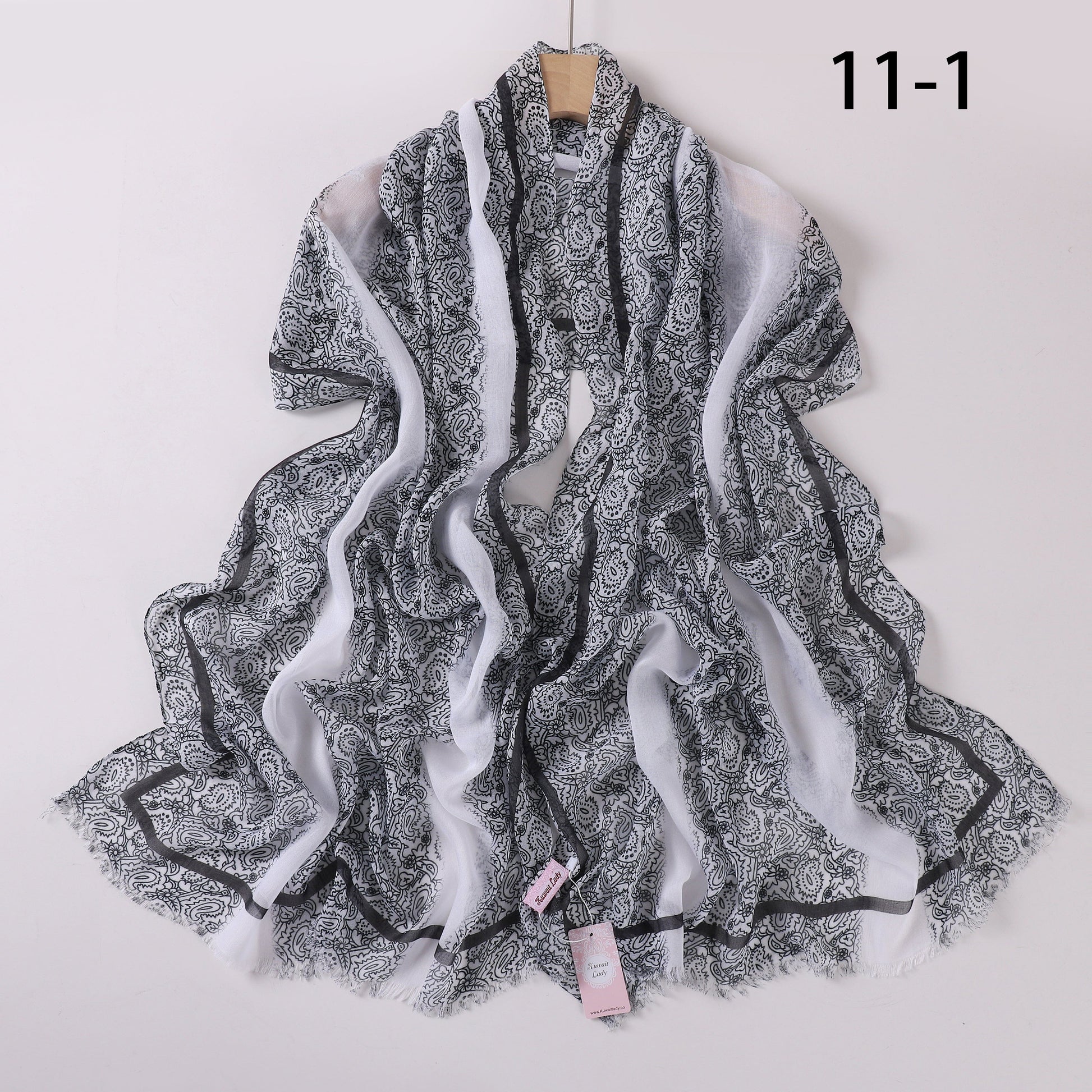 Soft Swirl Linen Printed Scarf