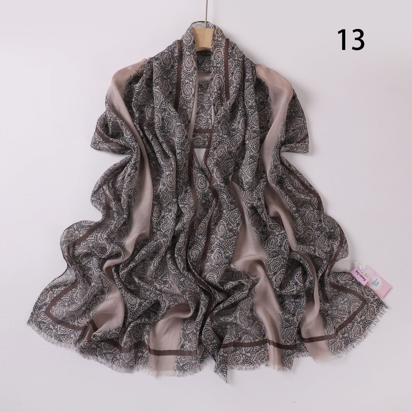 Soft Swirl Linen Printed Scarf