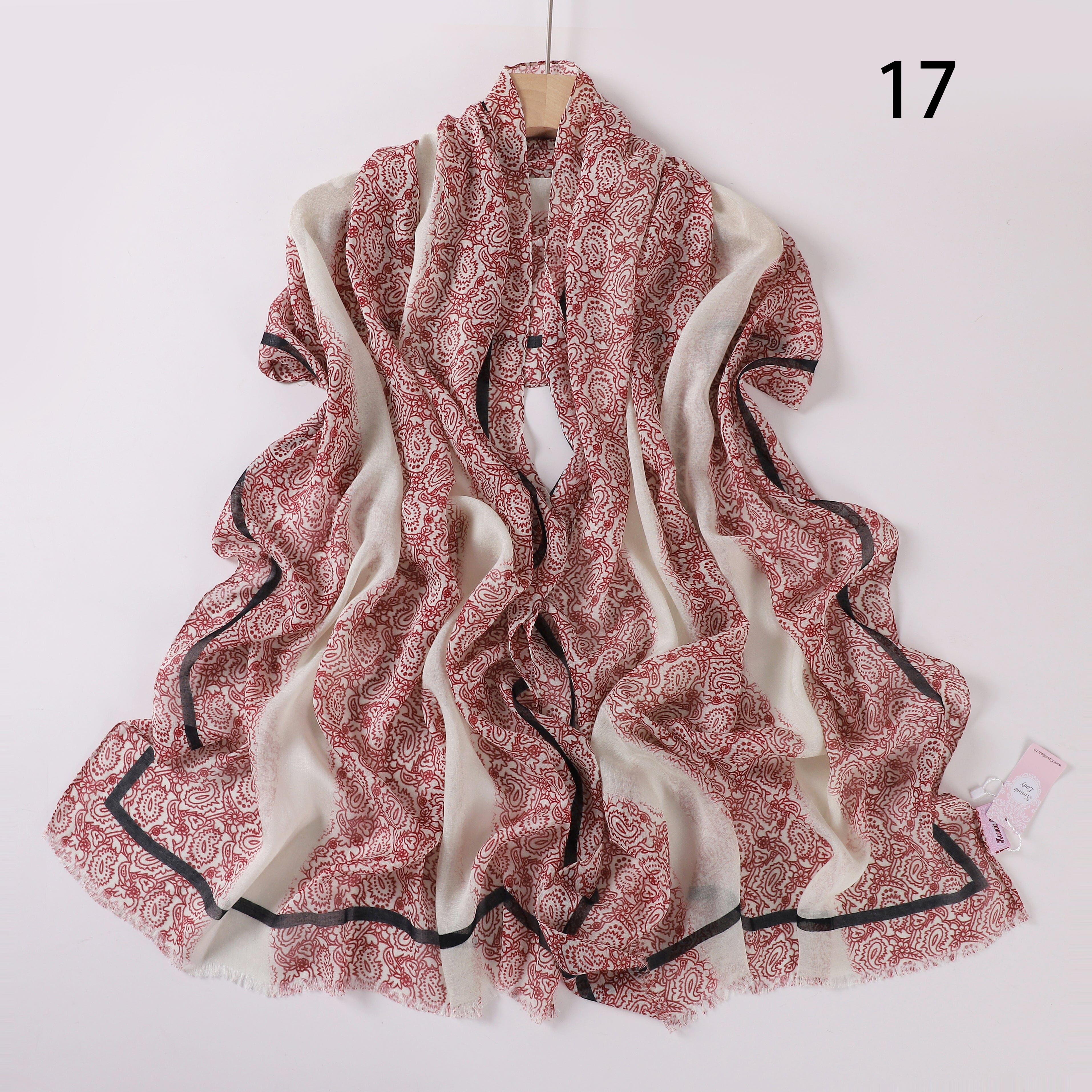 Soft Swirl Linen Printed Scarf