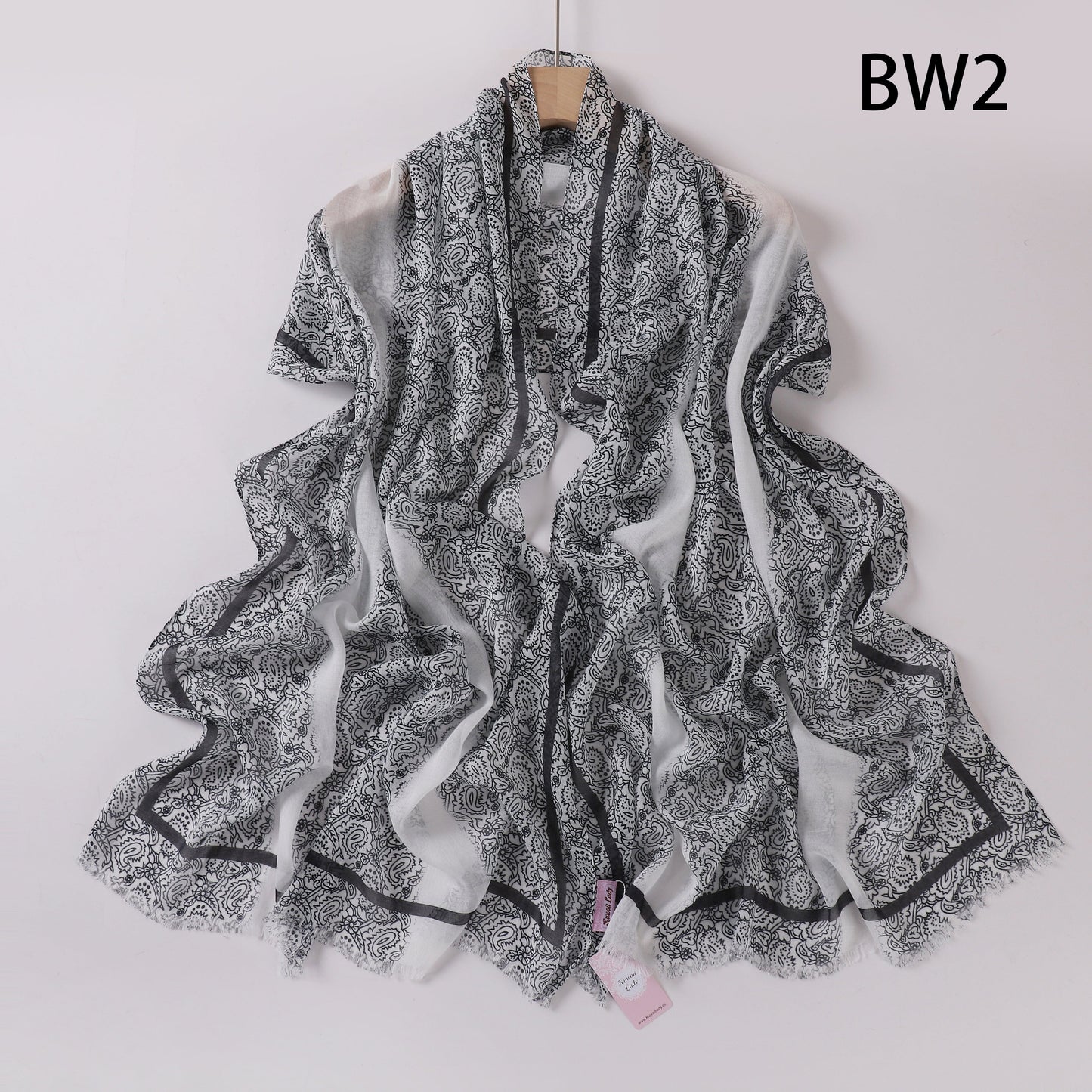 Soft Swirl Linen Printed Scarf