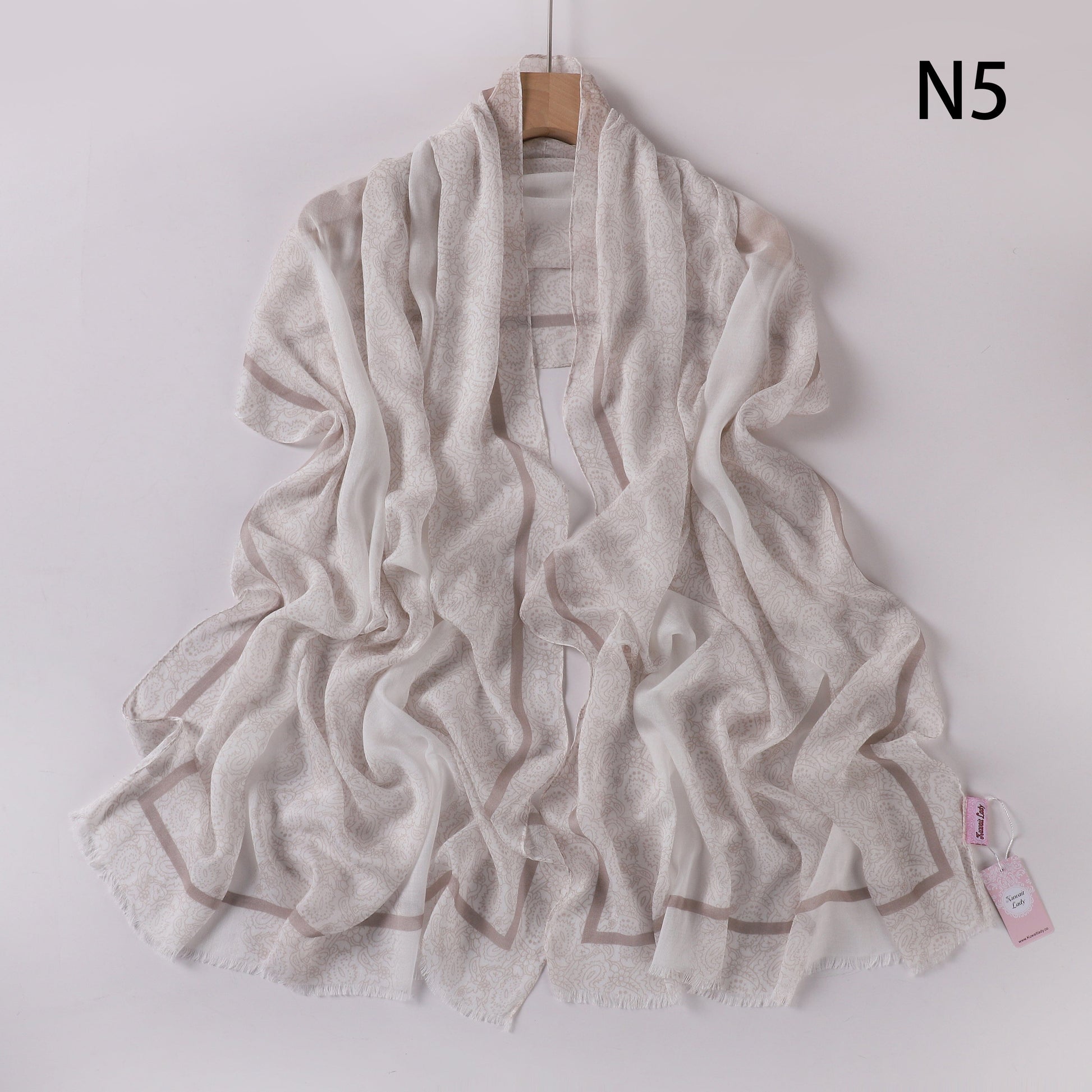 Soft Swirl Linen Printed Scarf