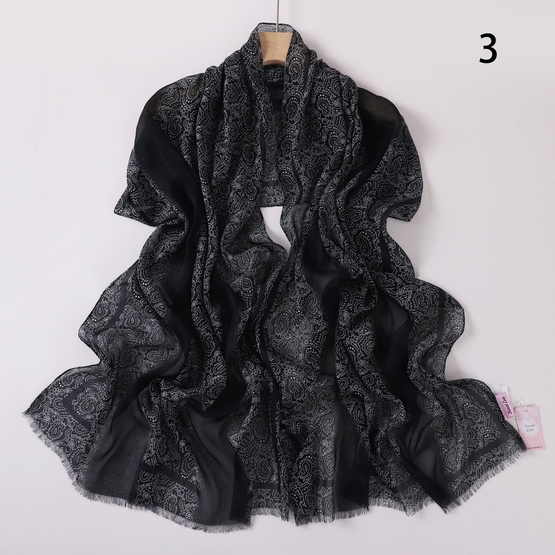 Soft Swirl Linen Printed Scarf