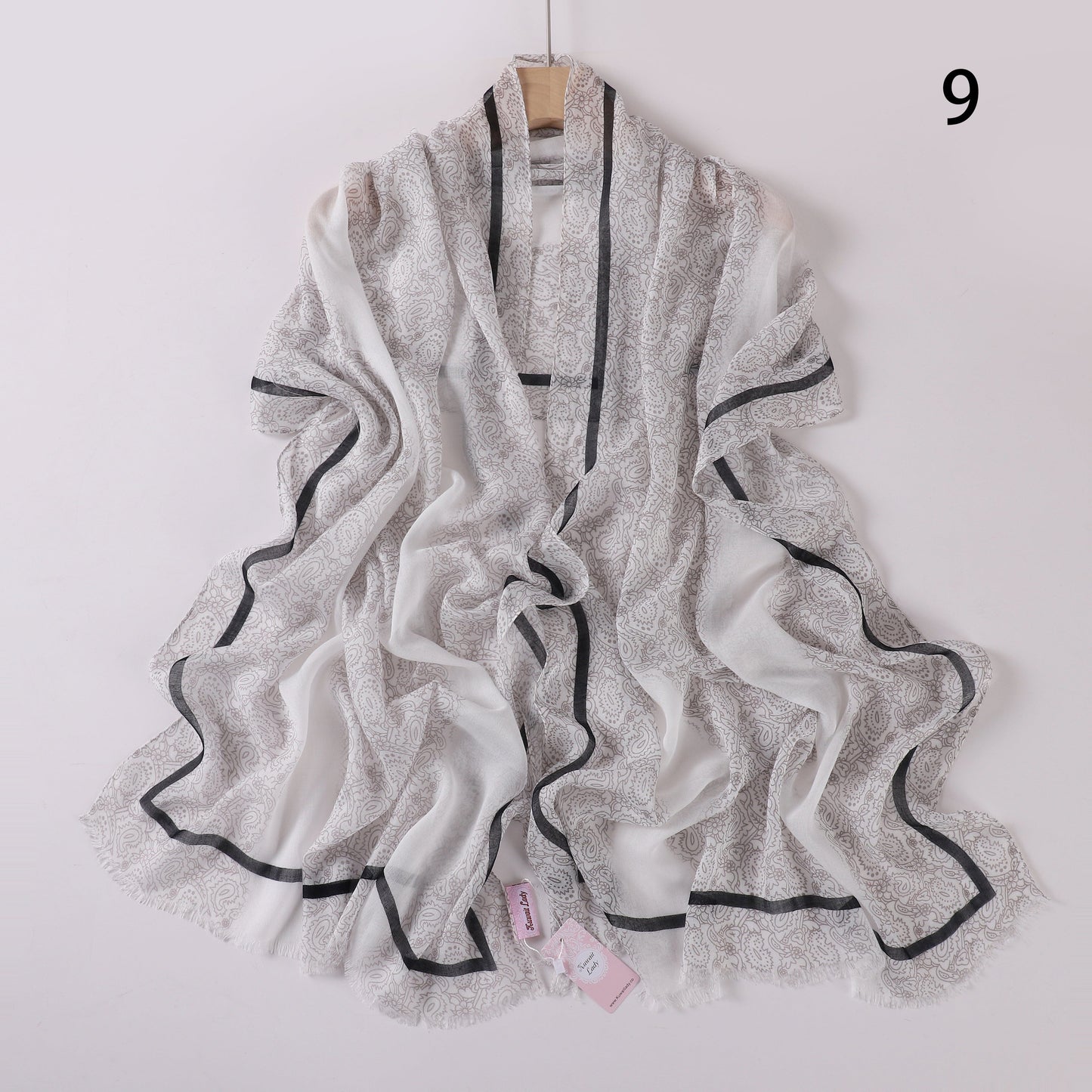 Soft Swirl Linen Printed Scarf