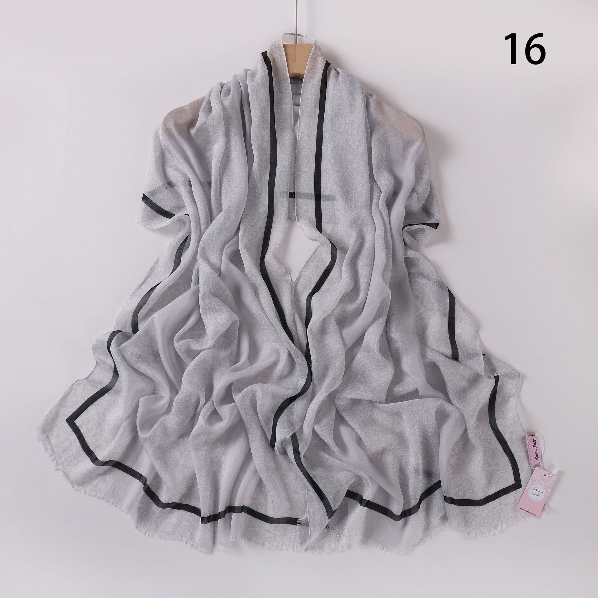 Soft Swirl Linen Printed Scarf