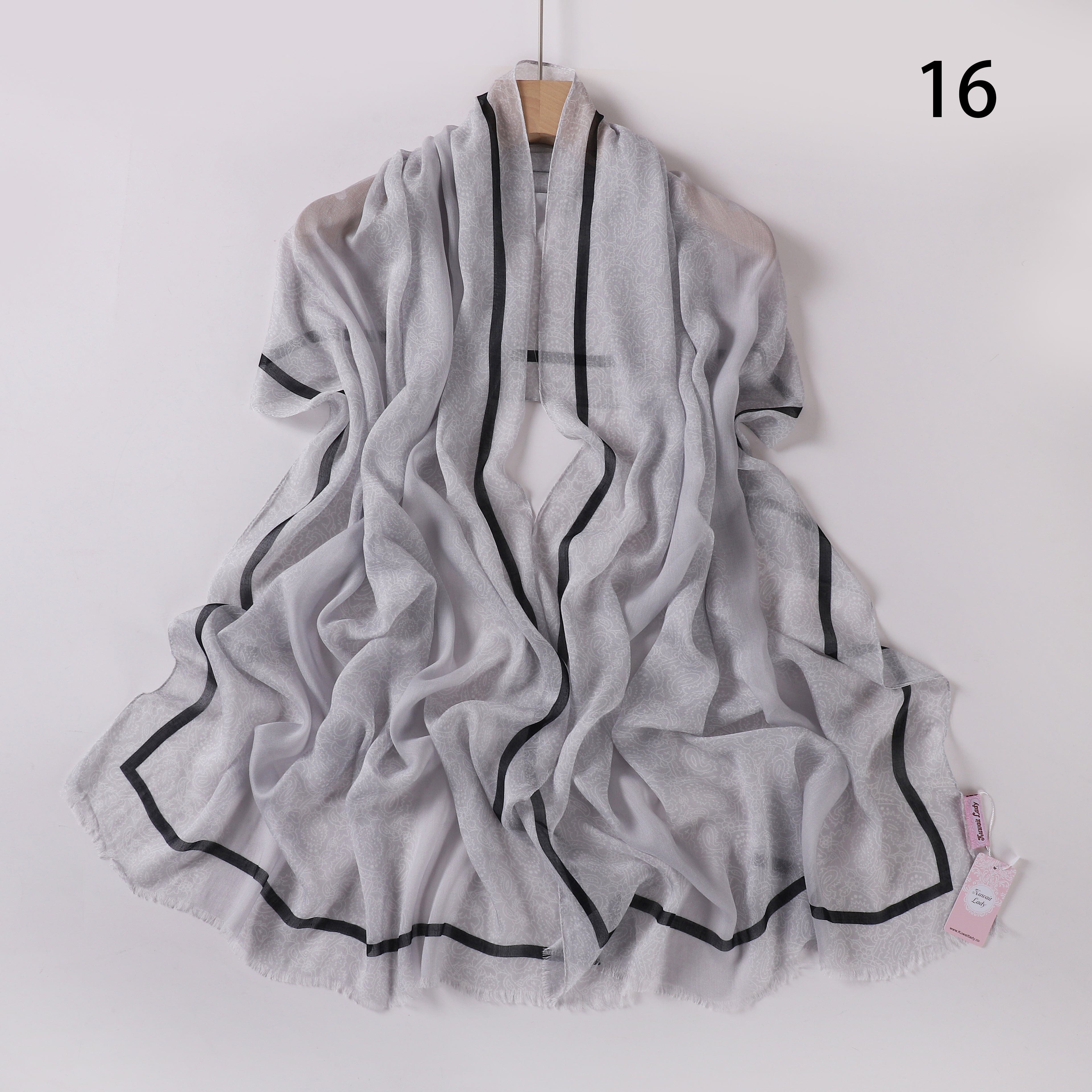 Soft Swirl Linen Printed Scarf