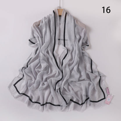 Soft Swirl Linen Printed Scarf