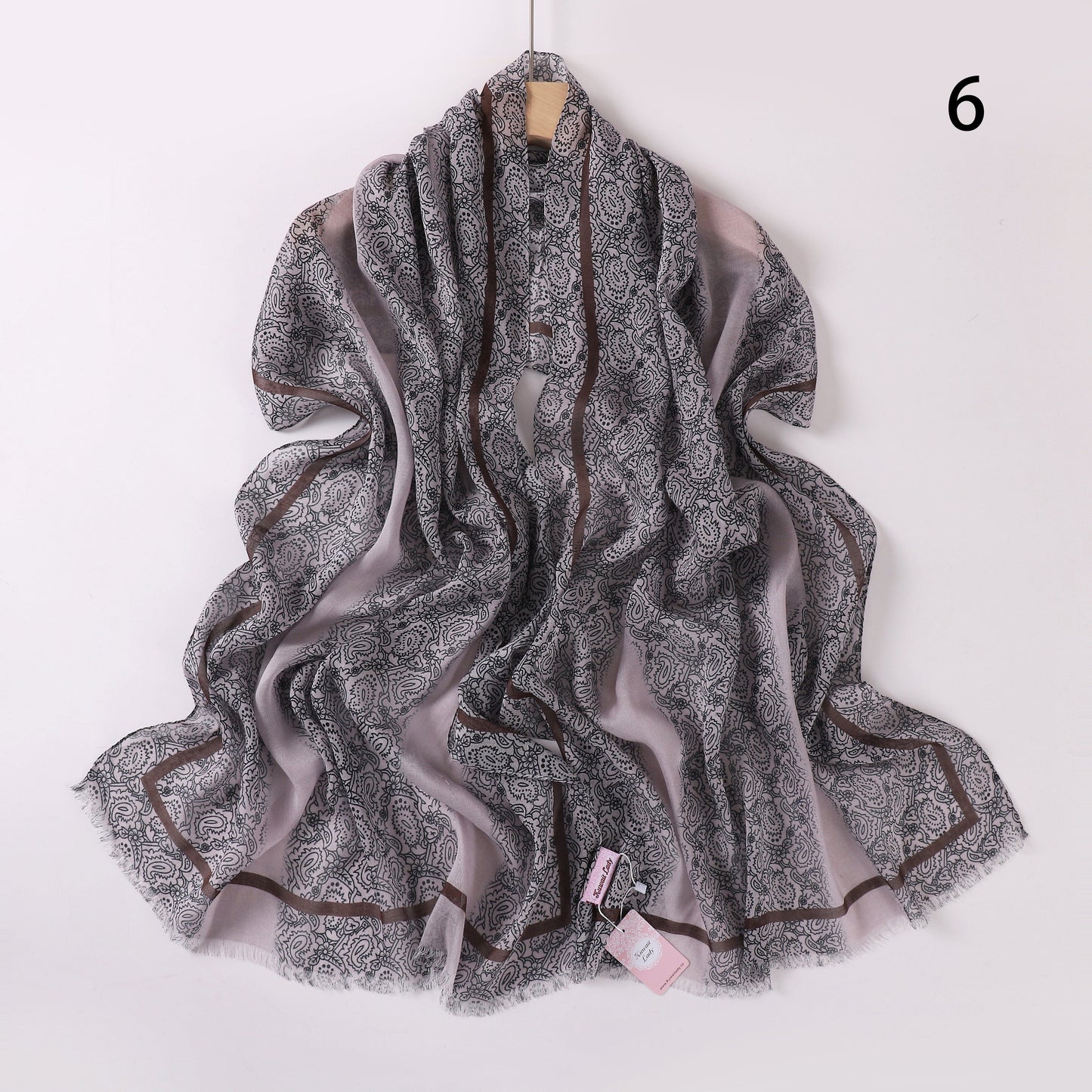 Soft Swirl Linen Printed Scarf