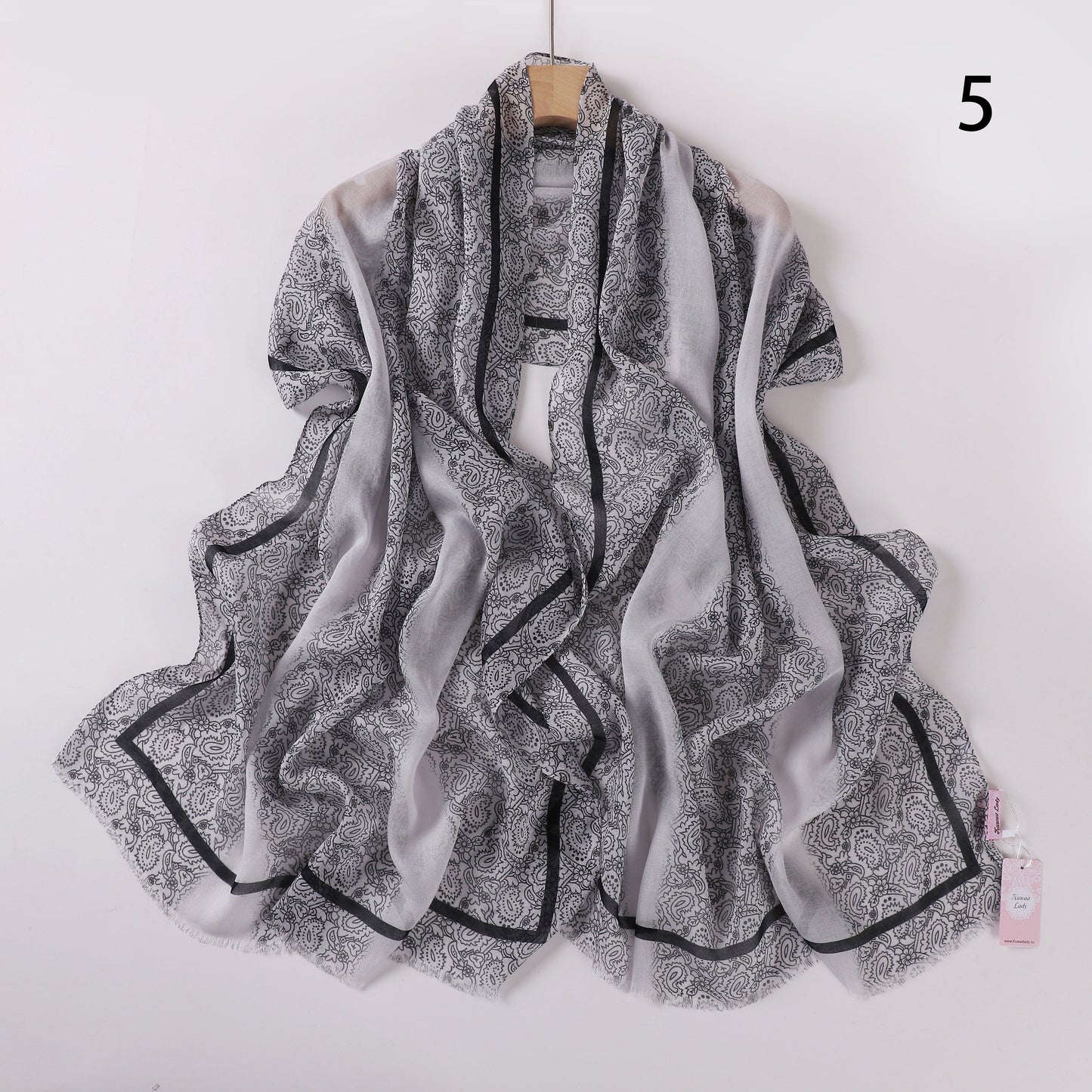 Soft Swirl Linen Printed Scarf