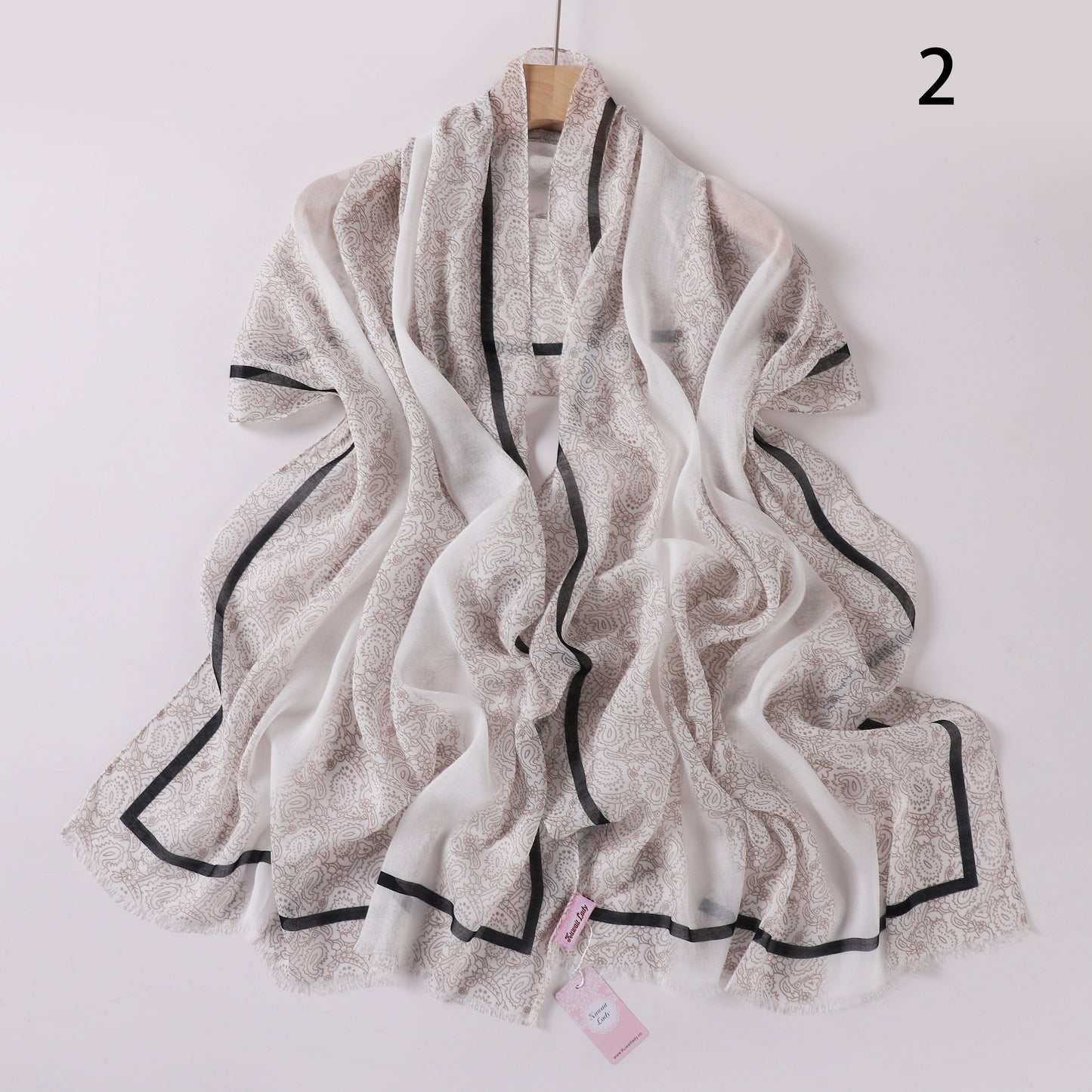 Soft Swirl Linen Printed Scarf