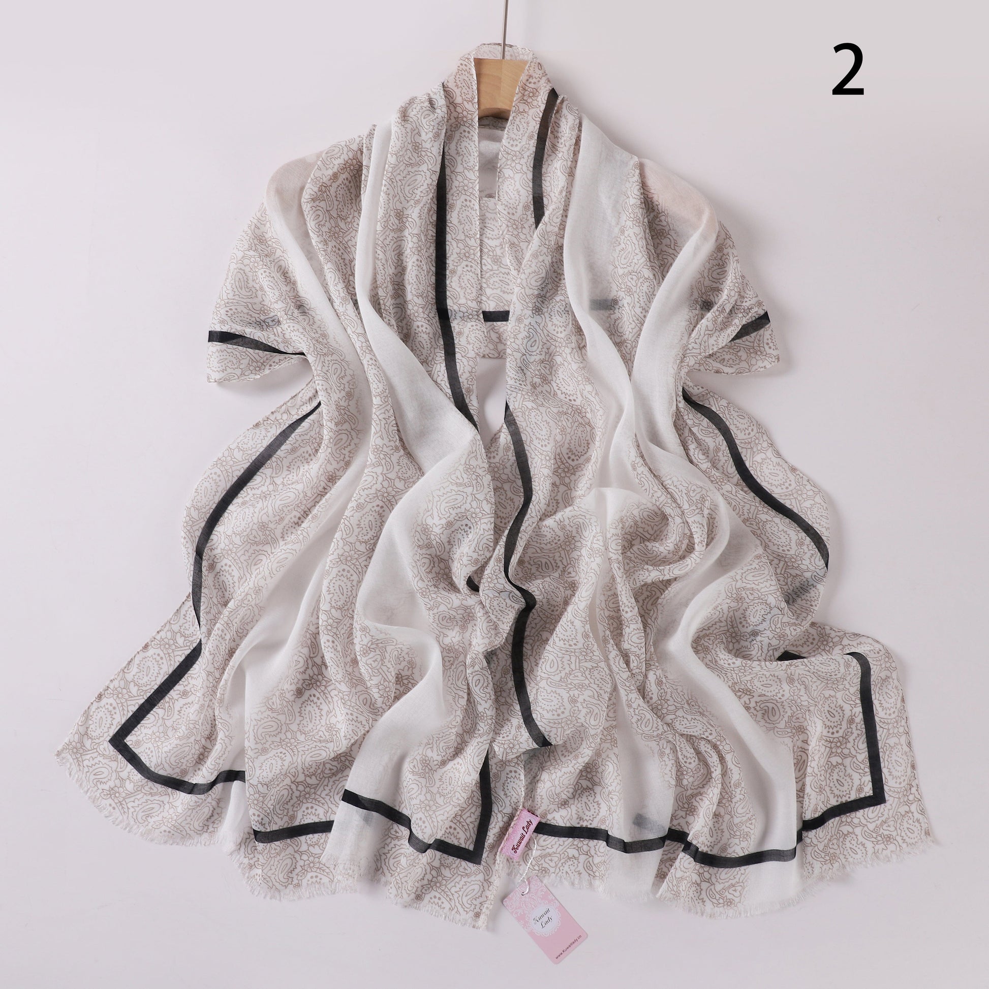 Soft Swirl Linen Printed Scarf