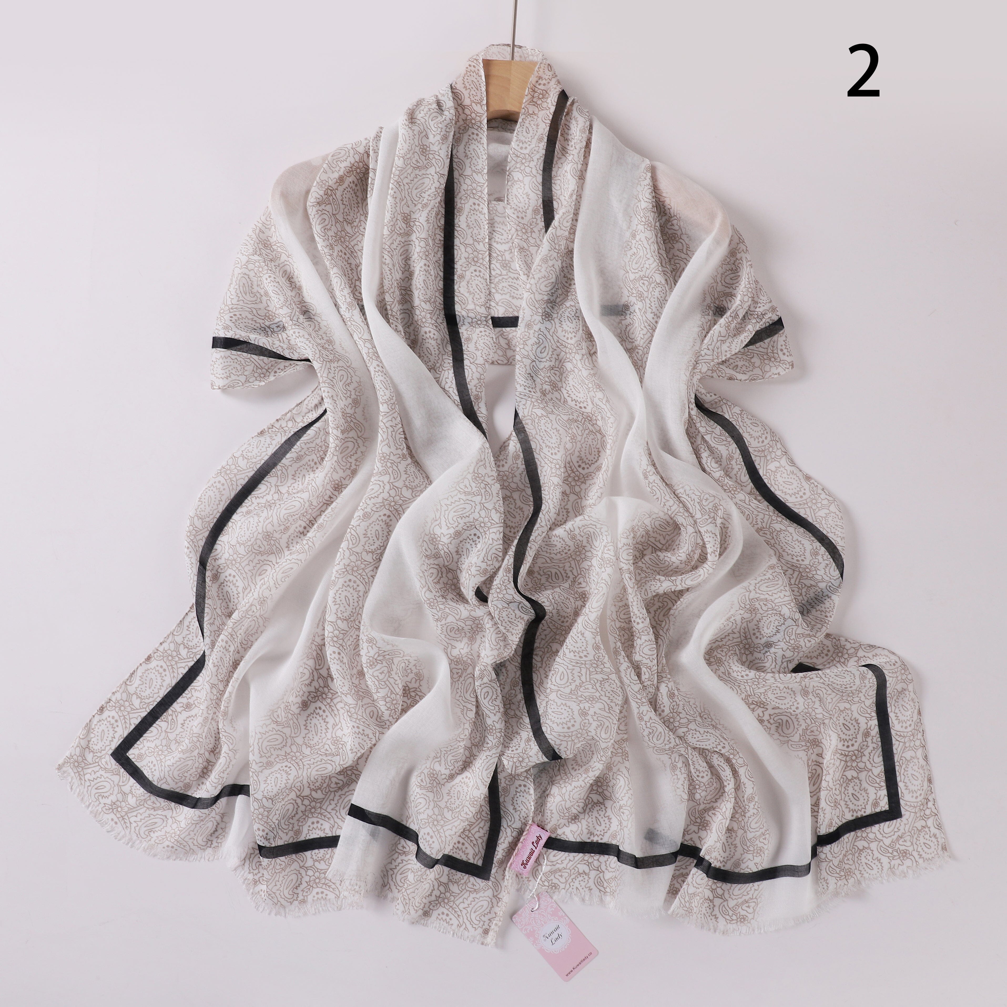 Soft Swirl Linen Printed Scarf