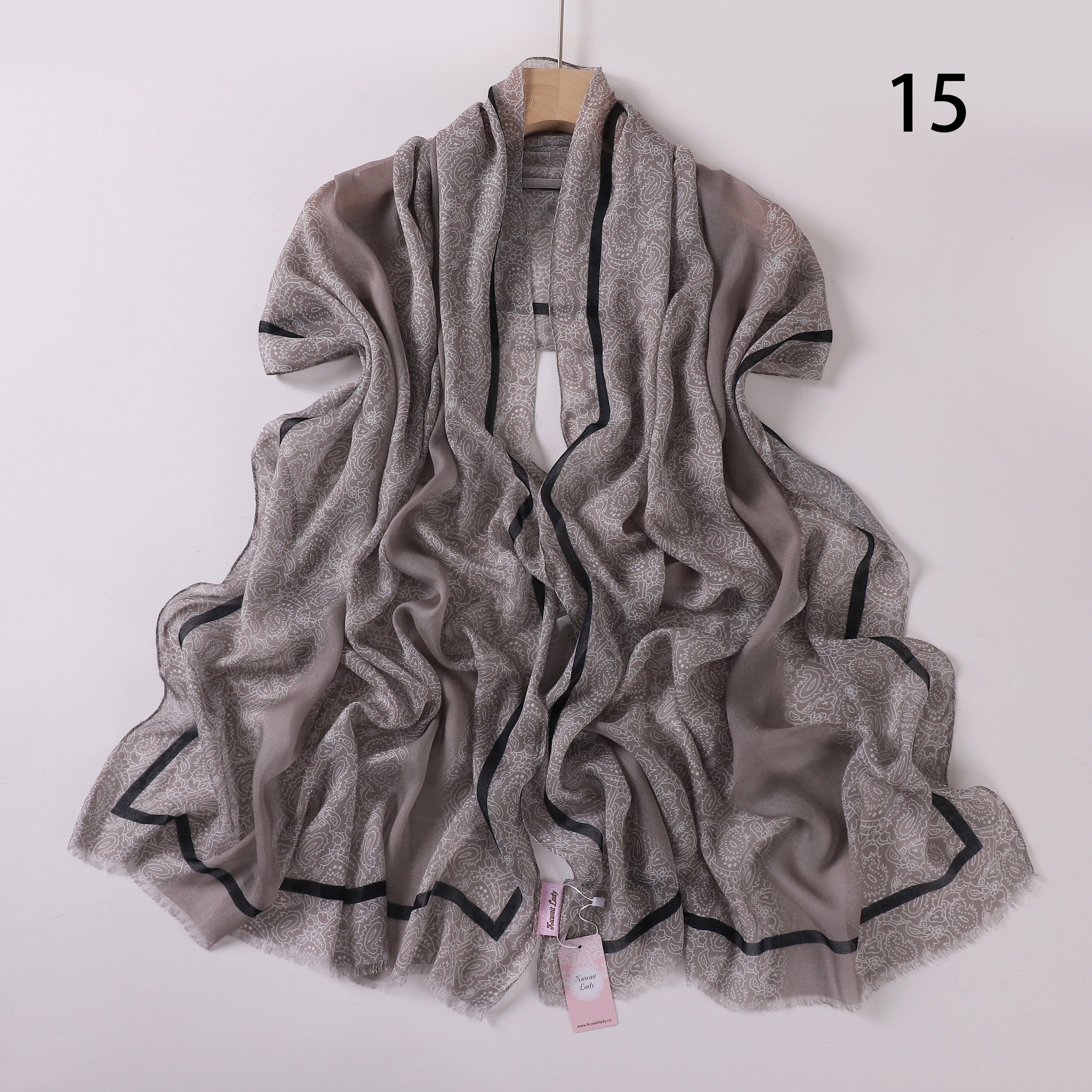 Soft Swirl Linen Printed Scarf