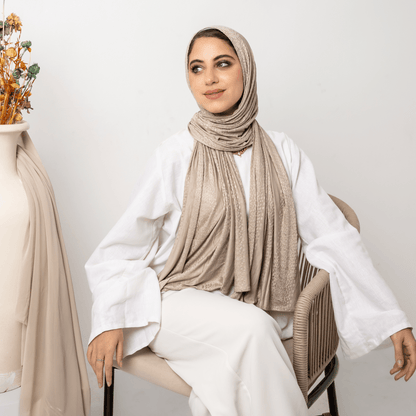 Spotted Cotton Stretch Scarf