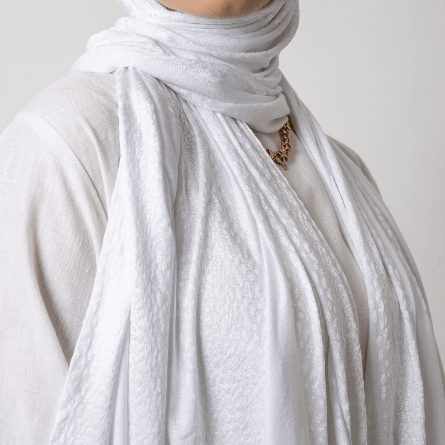 Spotted Cotton Stretch Scarf