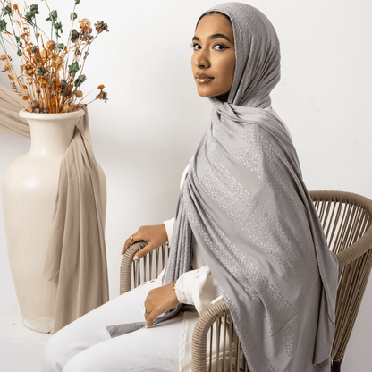 Spotted Cotton Stretch Scarf