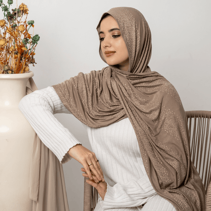 Spotted Cotton Stretch Scarf