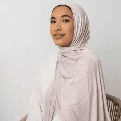 Spotted Cotton Stretch Scarf