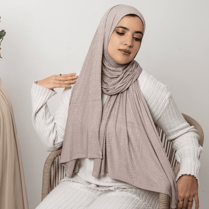 Spotted Cotton Stretch Scarf