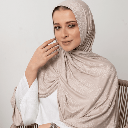 Spotted Cotton Stretch Scarf