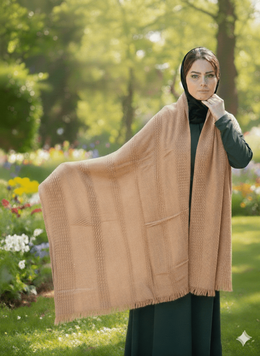 Striped Acrylic Shawl