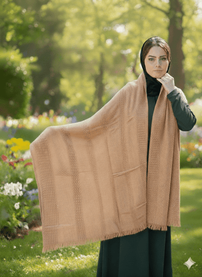 Striped Acrylic Shawl