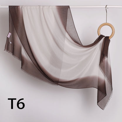 Linen Border Ombre Scarf