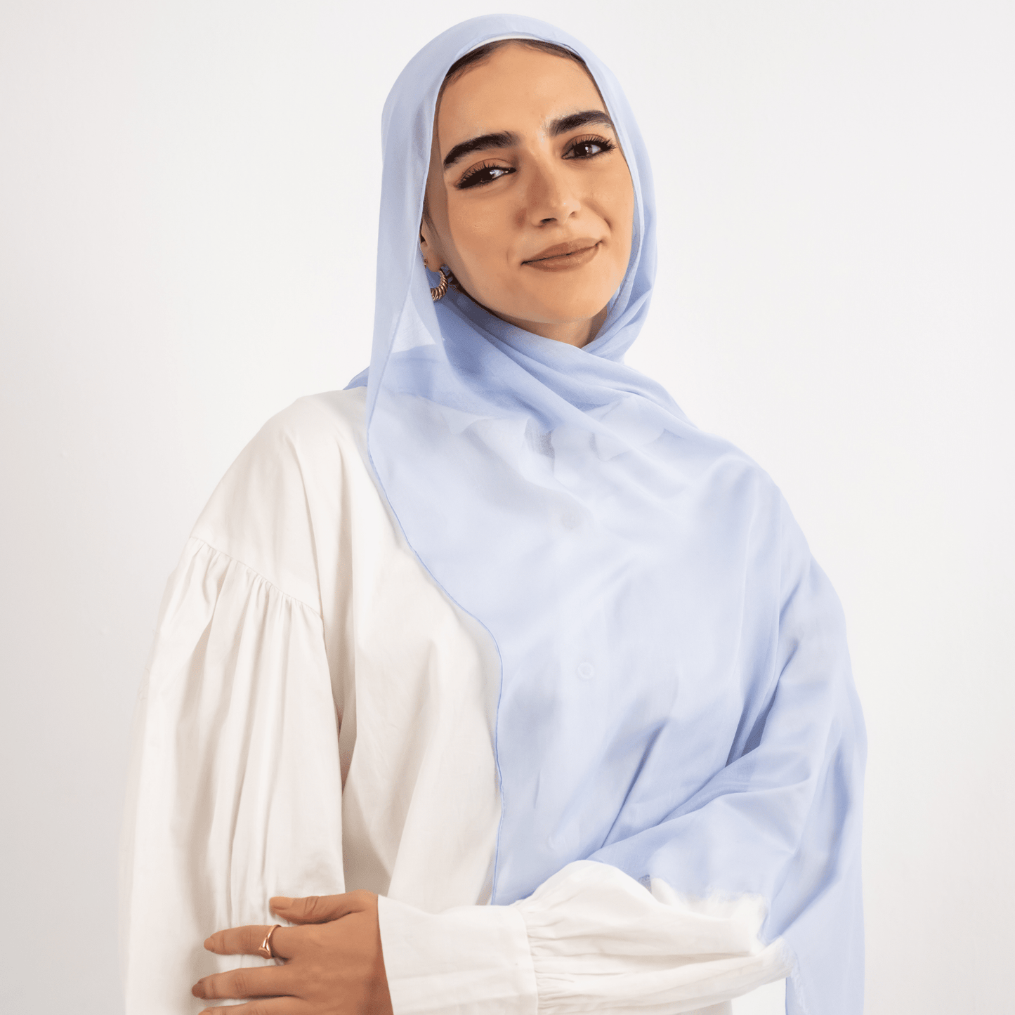 Threaded Linen Plain Khafeef Scarf