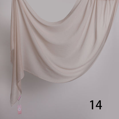 Threaded Linen Plain Khafeef Scarf