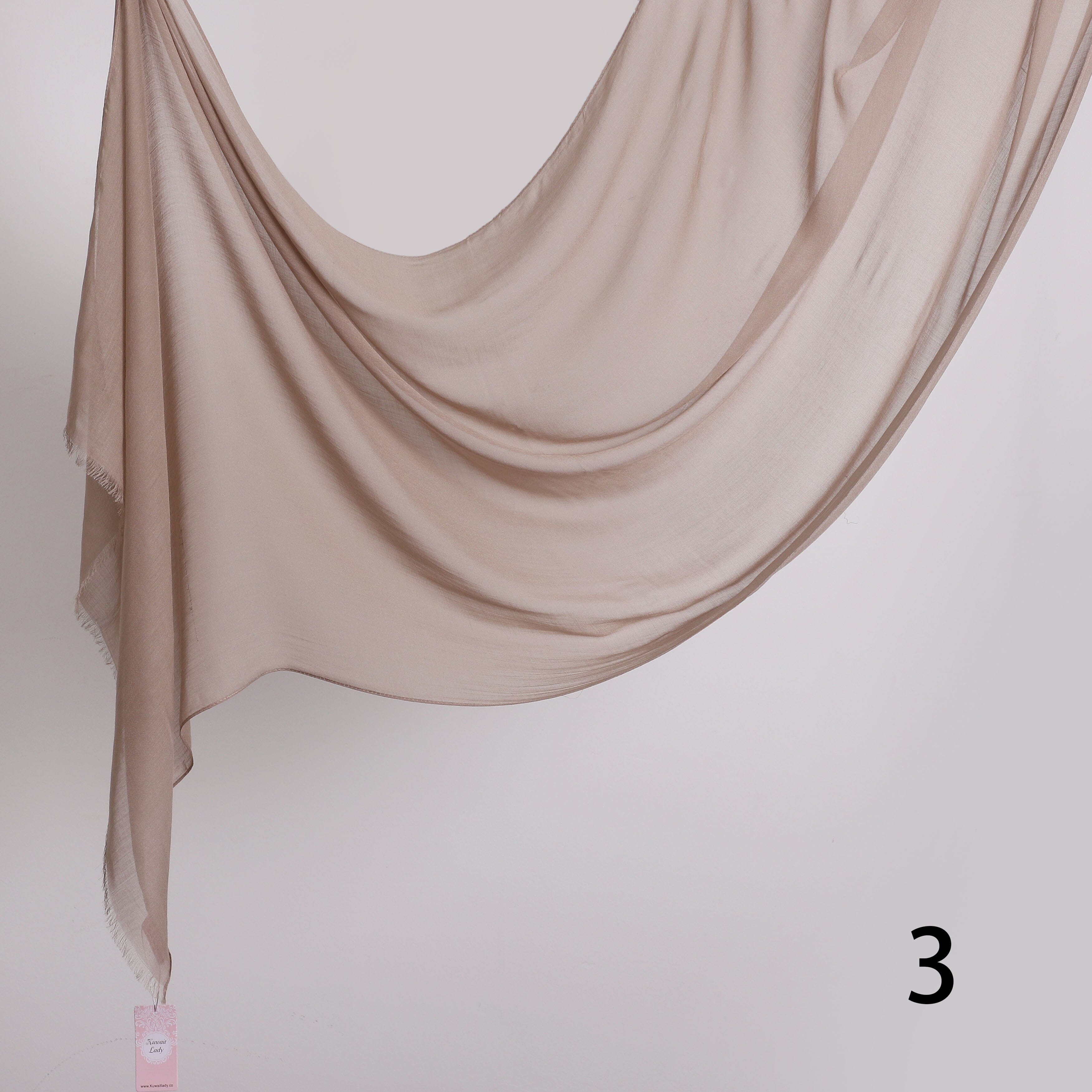 Threaded Linen Plain Khafeef Scarf