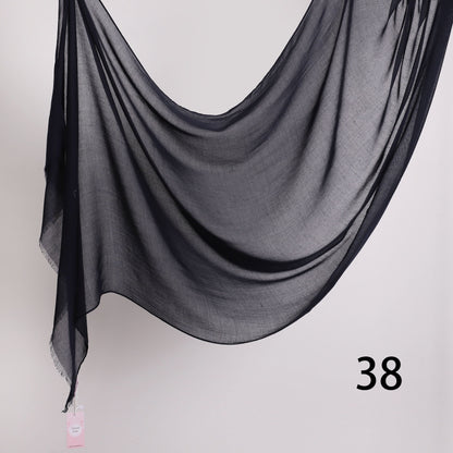 Threaded Linen Plain Khafeef Scarf