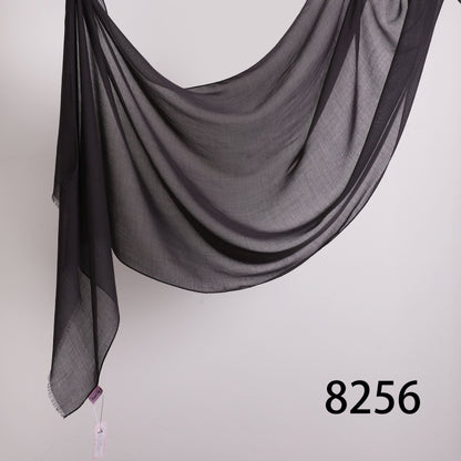 Threaded Linen Plain Khafeef Scarf