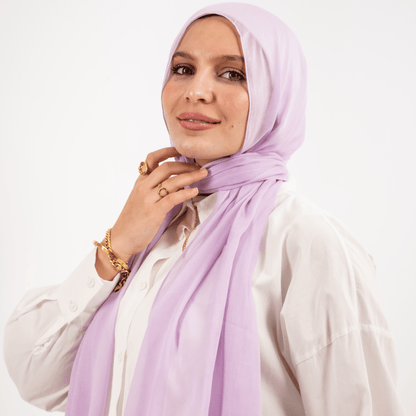 Threaded Linen Plain Khafeef Scarf