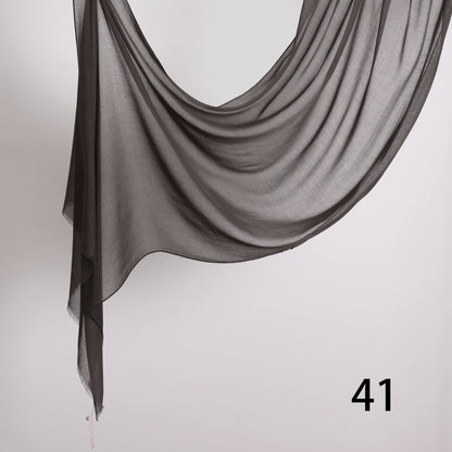 Threaded Linen Plain Khafeef Scarf