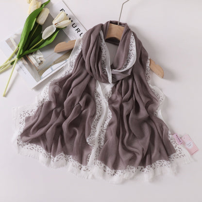 Tiger Border Linen Scarf