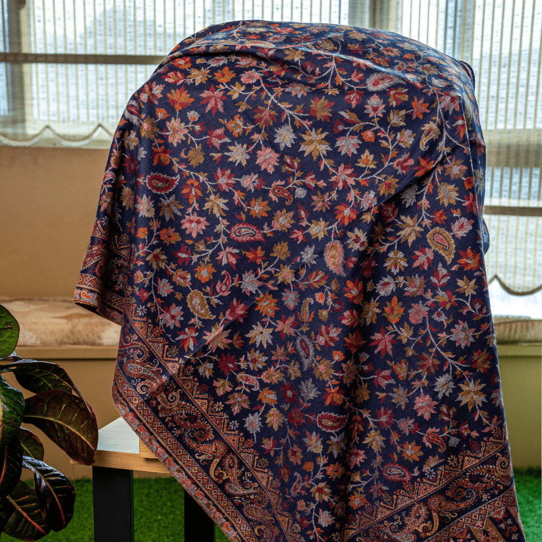 Traditional Kashmiri Paisley Edge Shawl