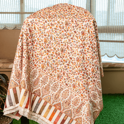 Traditional Kashmiri Paisley Edge Shawl