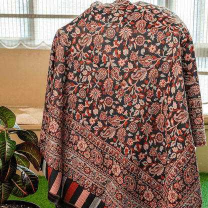Traditional Kashmiri Paisley Edge Shawl