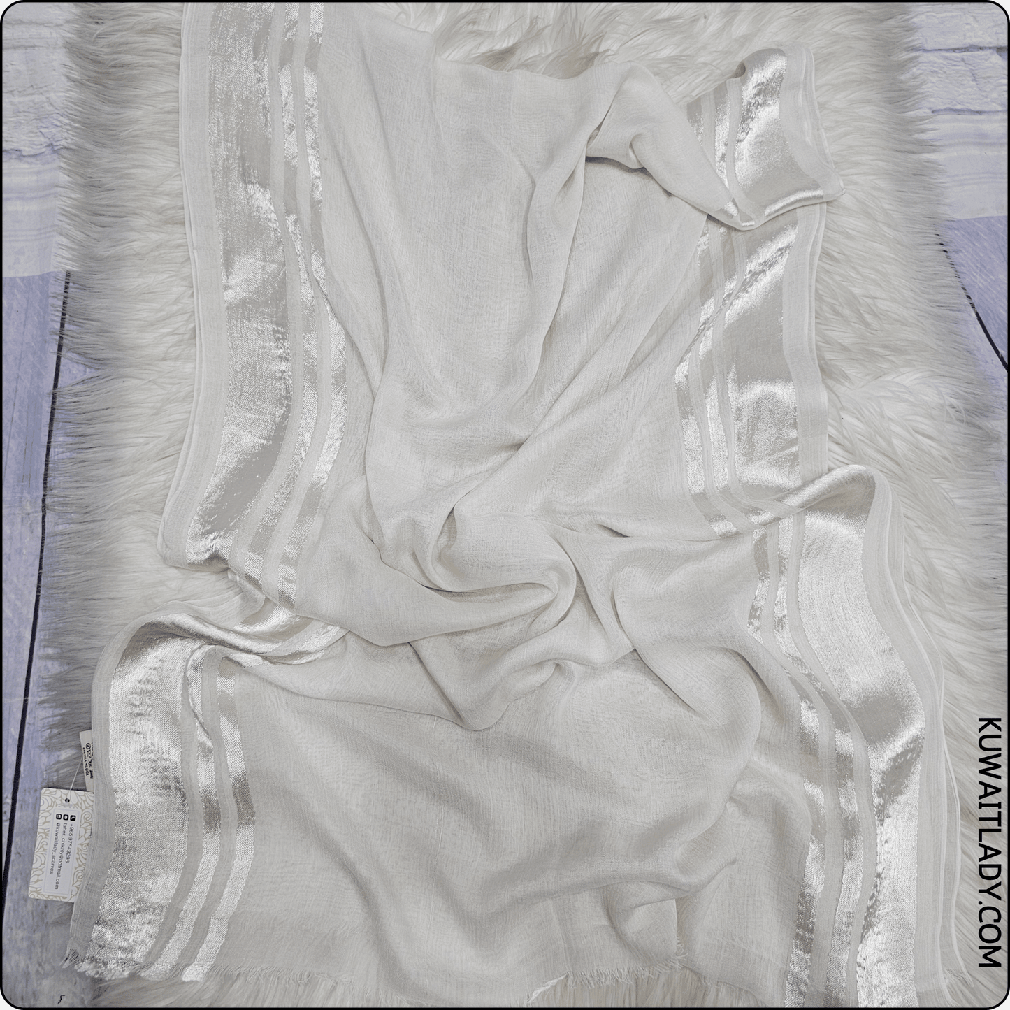 Trio Stripe Linen Scarf