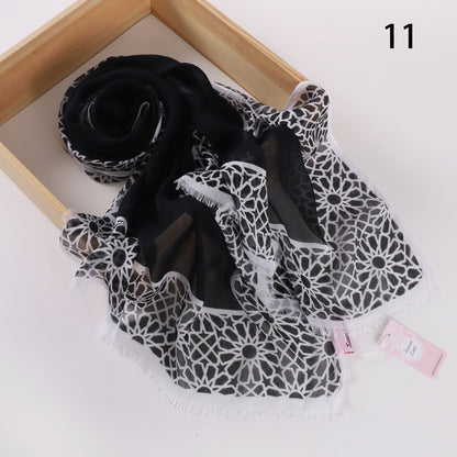 Urban Bloom Linen Scarf