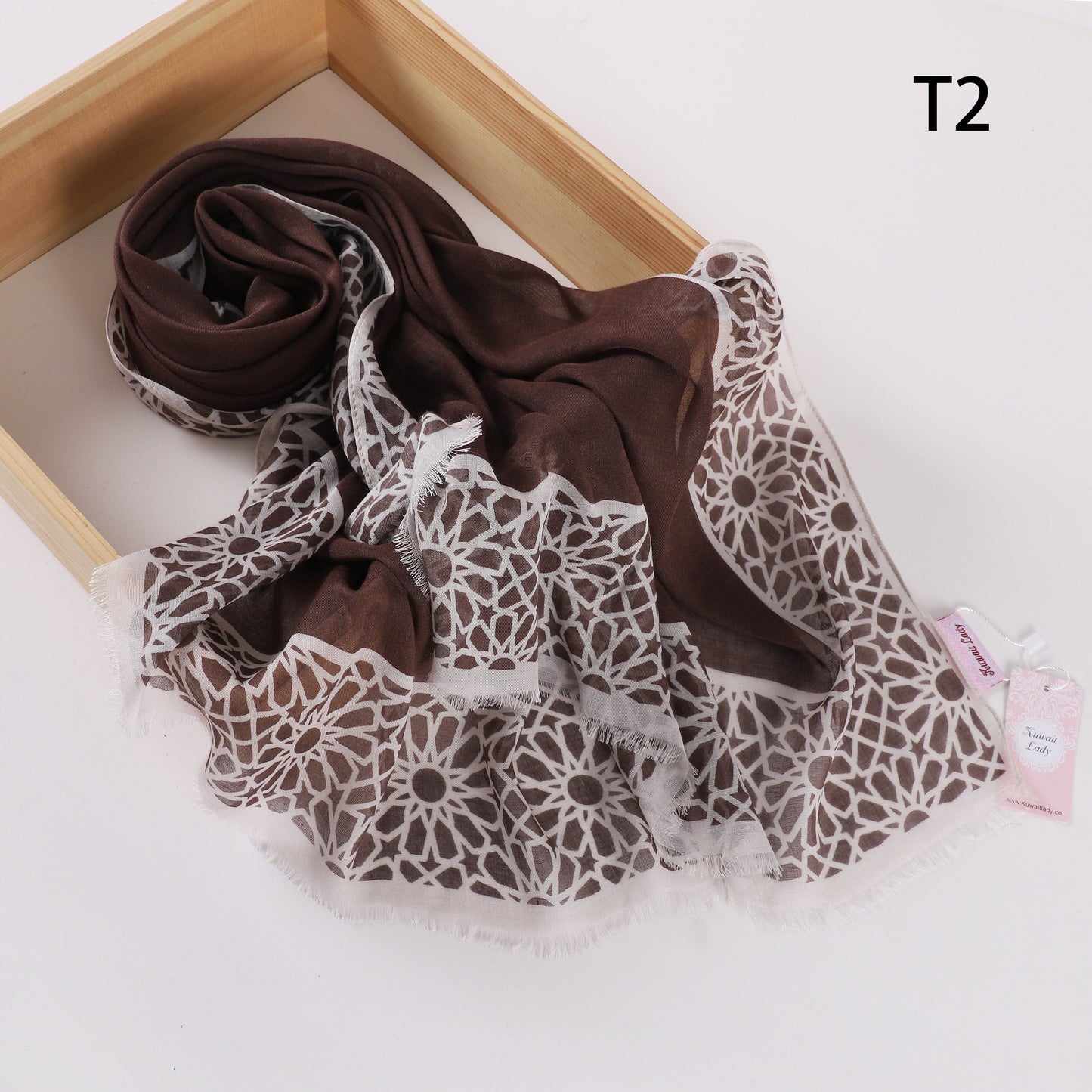 Urban Bloom Linen Scarf