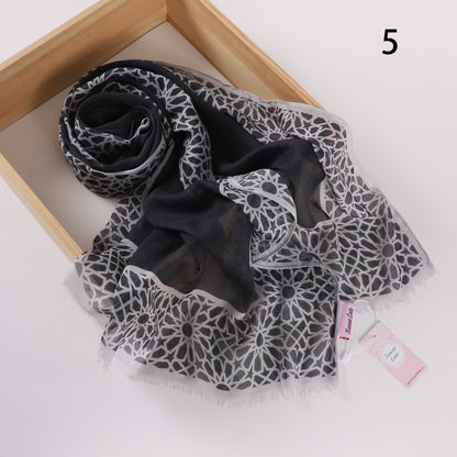 Urban Bloom Linen Scarf