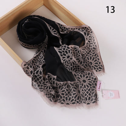 Urban Bloom Linen Scarf