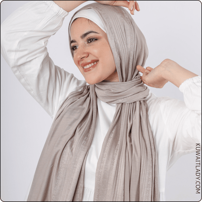 Versatile Cotton Jacquard Scarf
