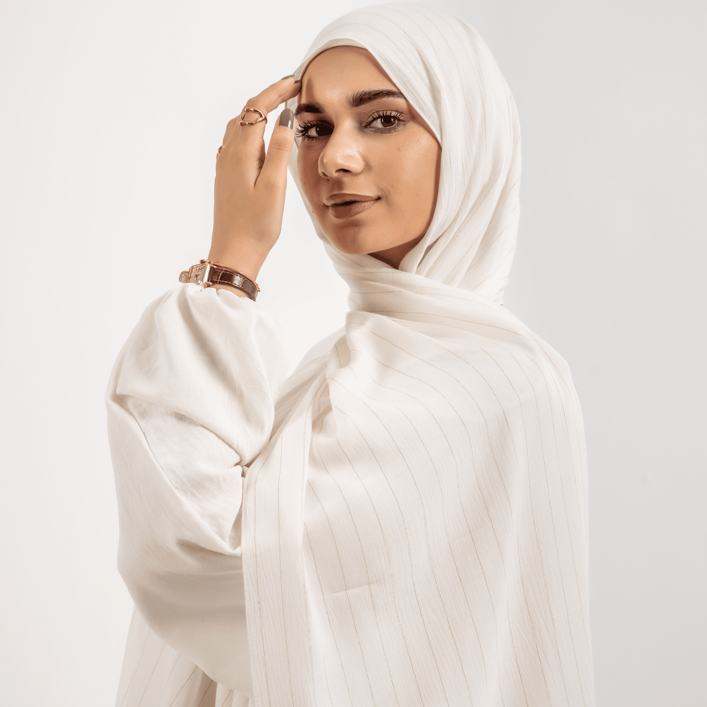 Viscose Golden Stripes Scarf