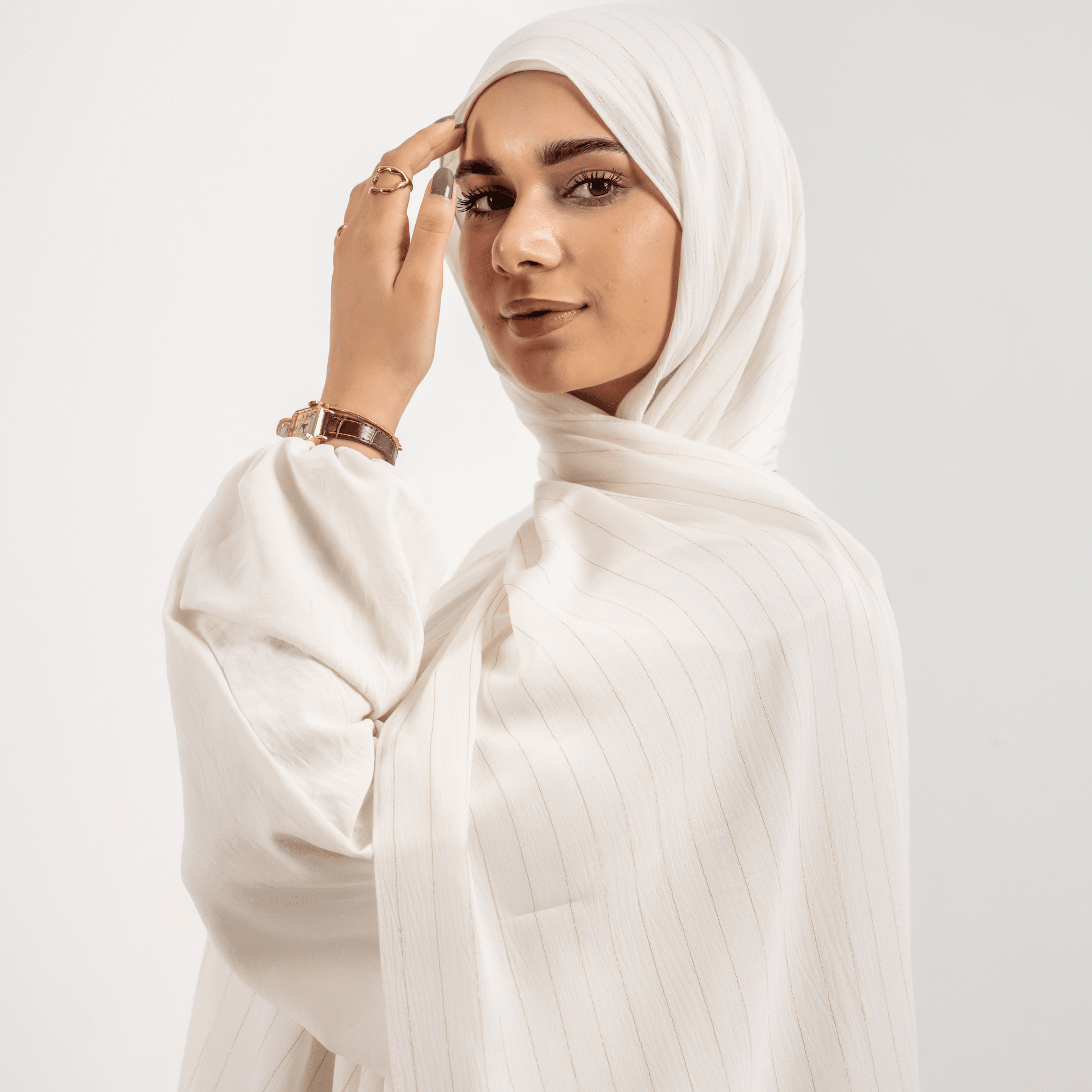 Viscose Golden Stripes Scarf