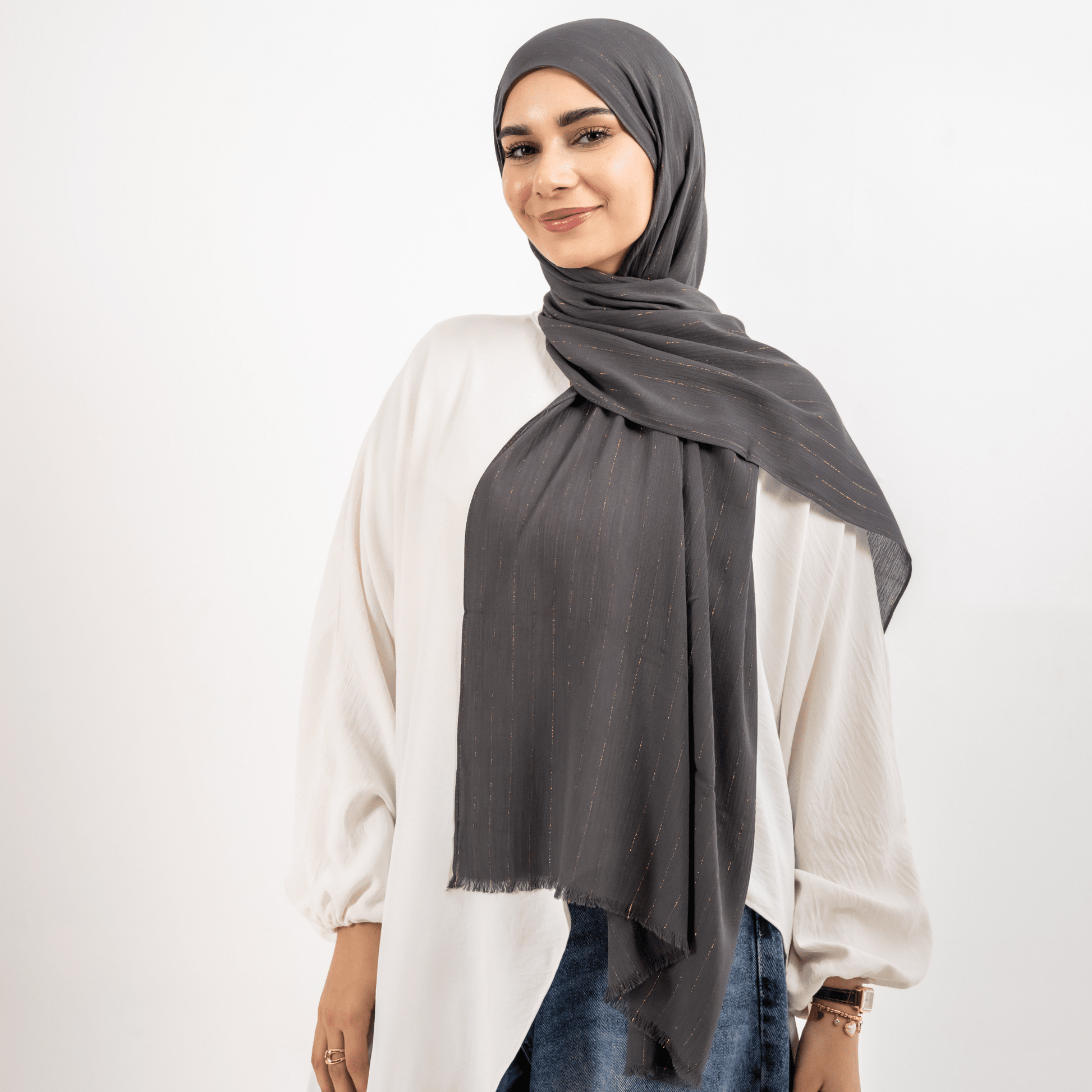 Viscose Golden Stripes Scarf