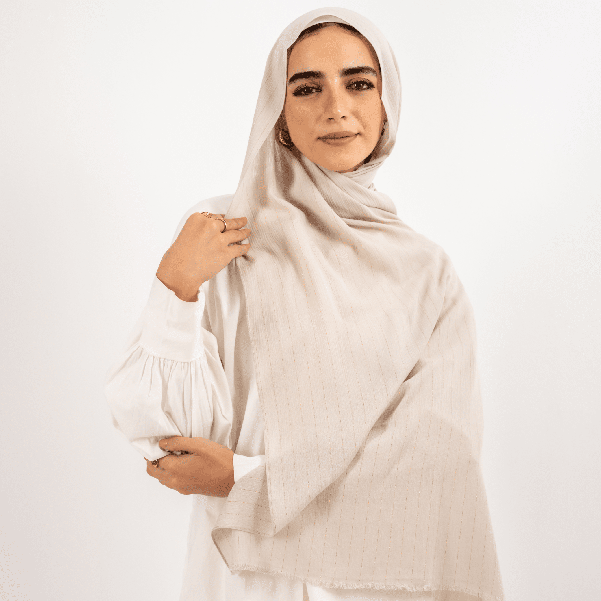 Viscose Golden Stripes Scarf